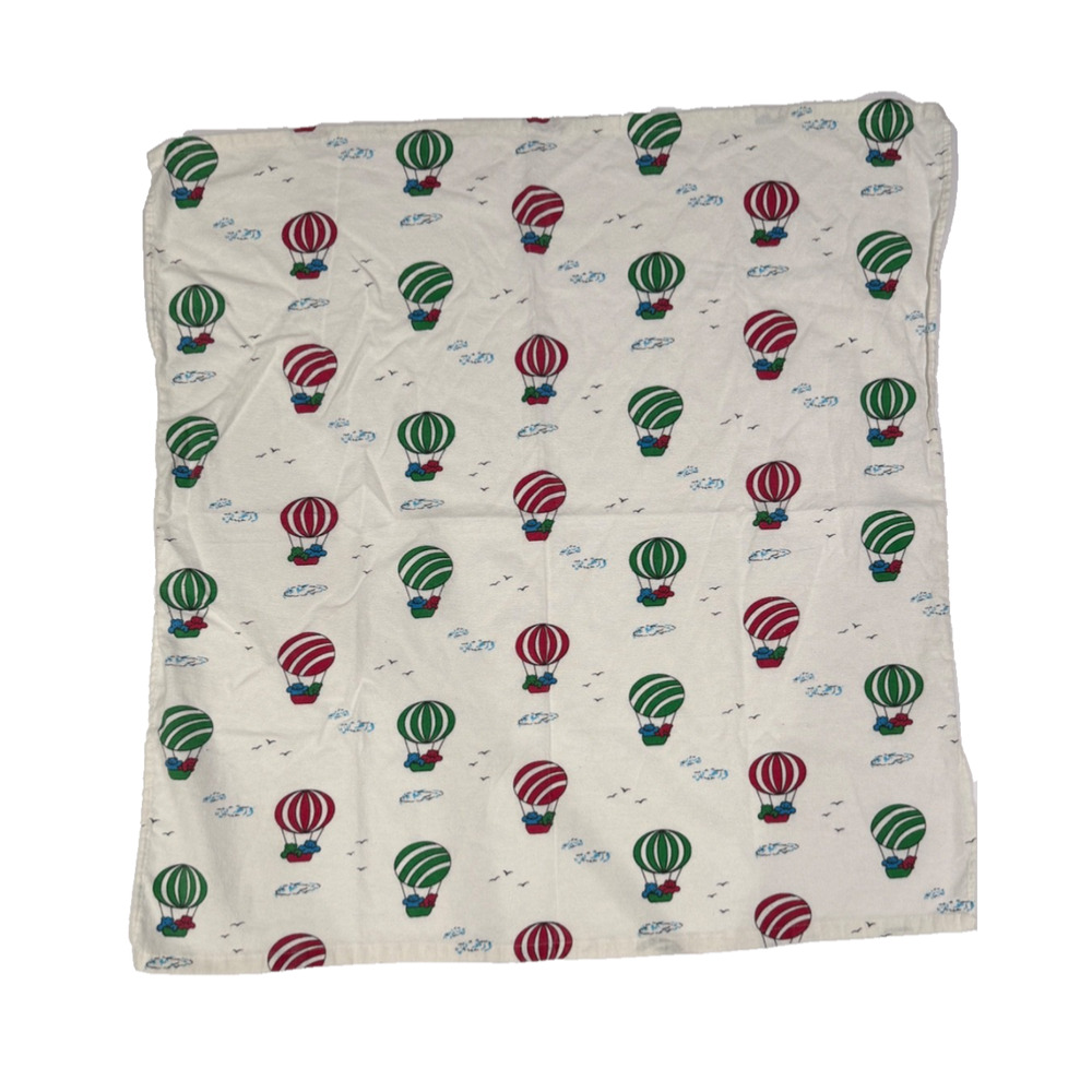 Encompass Merit Hospital Baby Blanket Swaddle Hot Air Balloons Clouds Sky Cotton